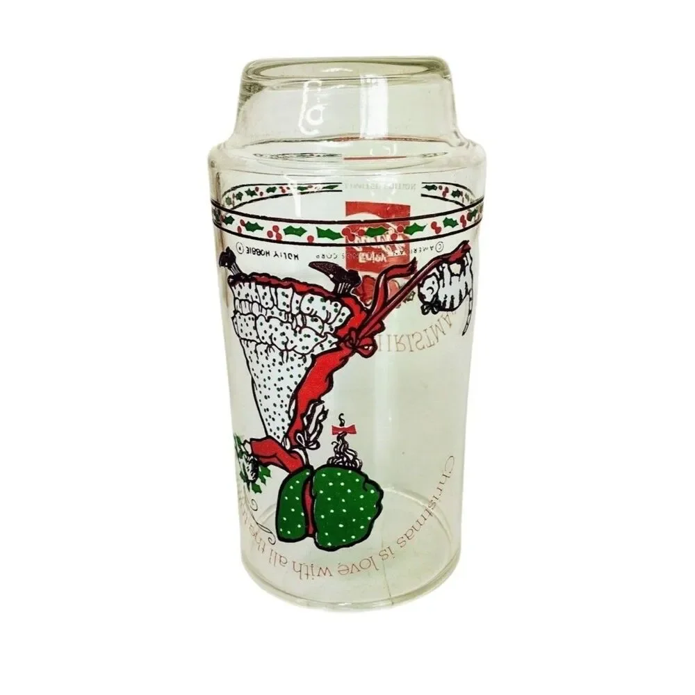 Vintage 70s Coca Cola Holly Hobbie Limited Edition Christmas Holiday Promo Glass